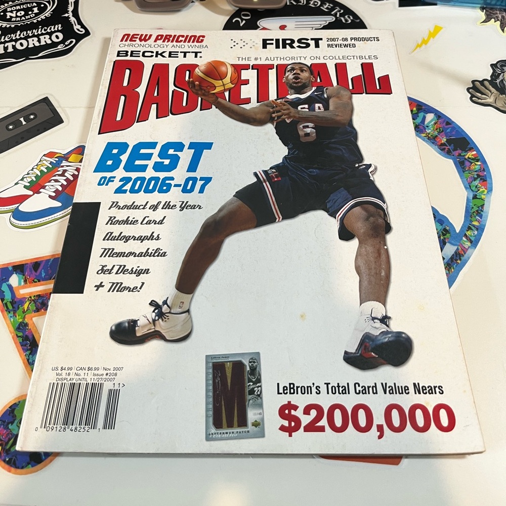 Beckett basketball magazine LeBron  James USA Issue November 2007